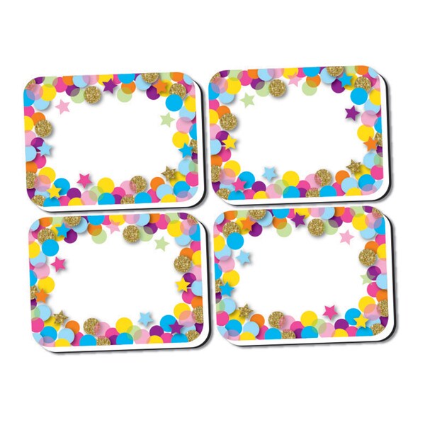 Non-Magnetic Mini Whiteboard Erasers, Confetti, PK30